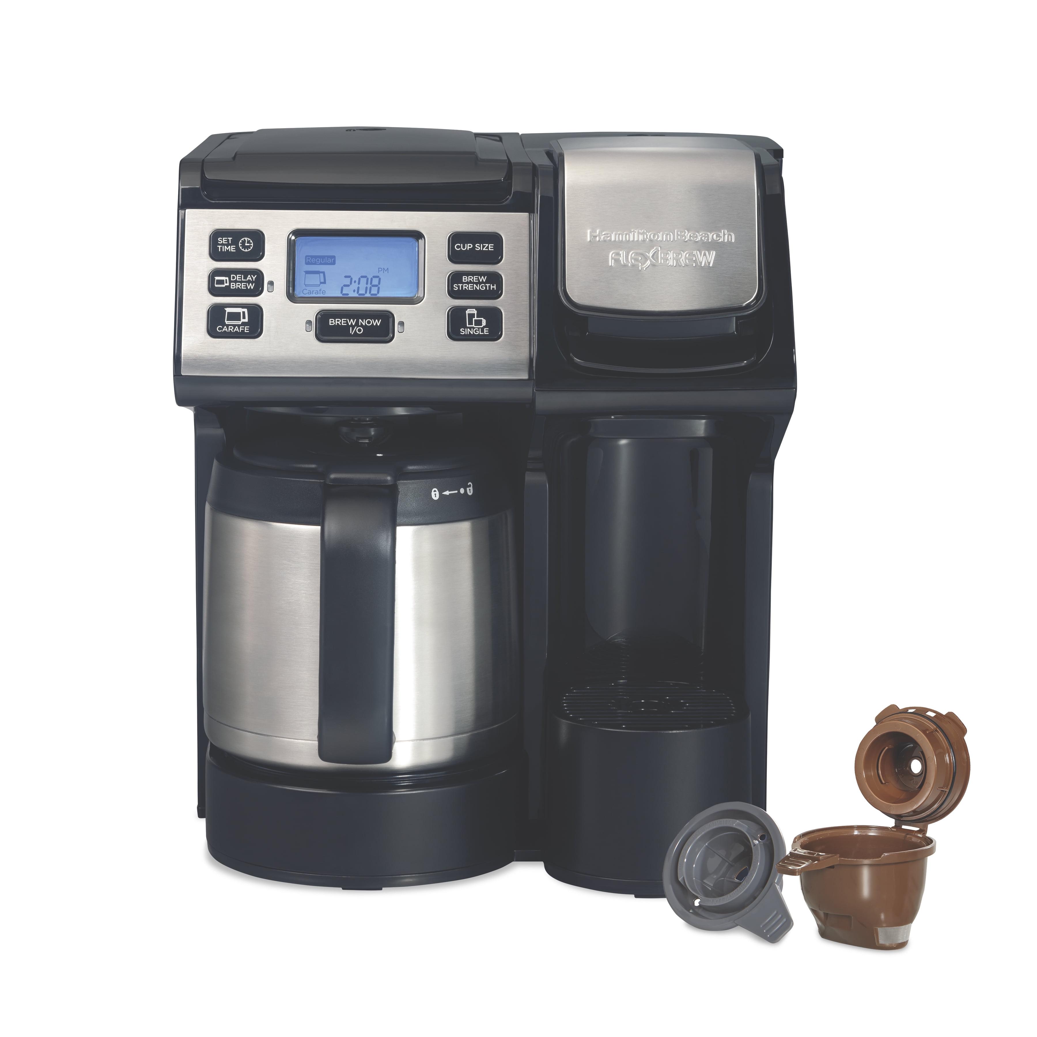 Hamilton Beach® FlexBrew® Trio 2-Way Coffee Maker, Single Serve & Full 12-Cup Pot, Compatible with K-Cup Pods or Grounds
