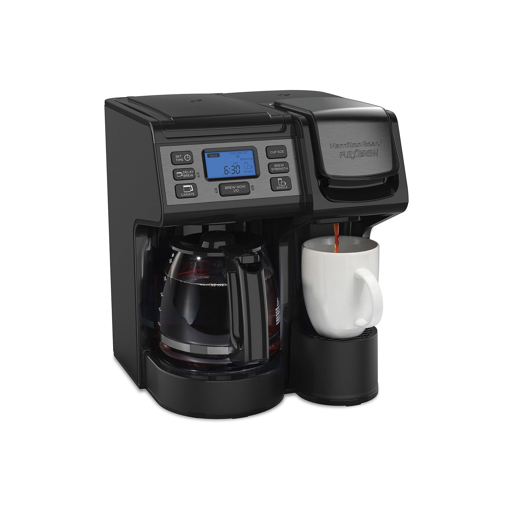 Hamilton Beach® FlexBrew® Trio 2-Way Coffee Maker, Single Serve & Full 12-Cup Pot, Compatible with K-Cup Pods or Grounds