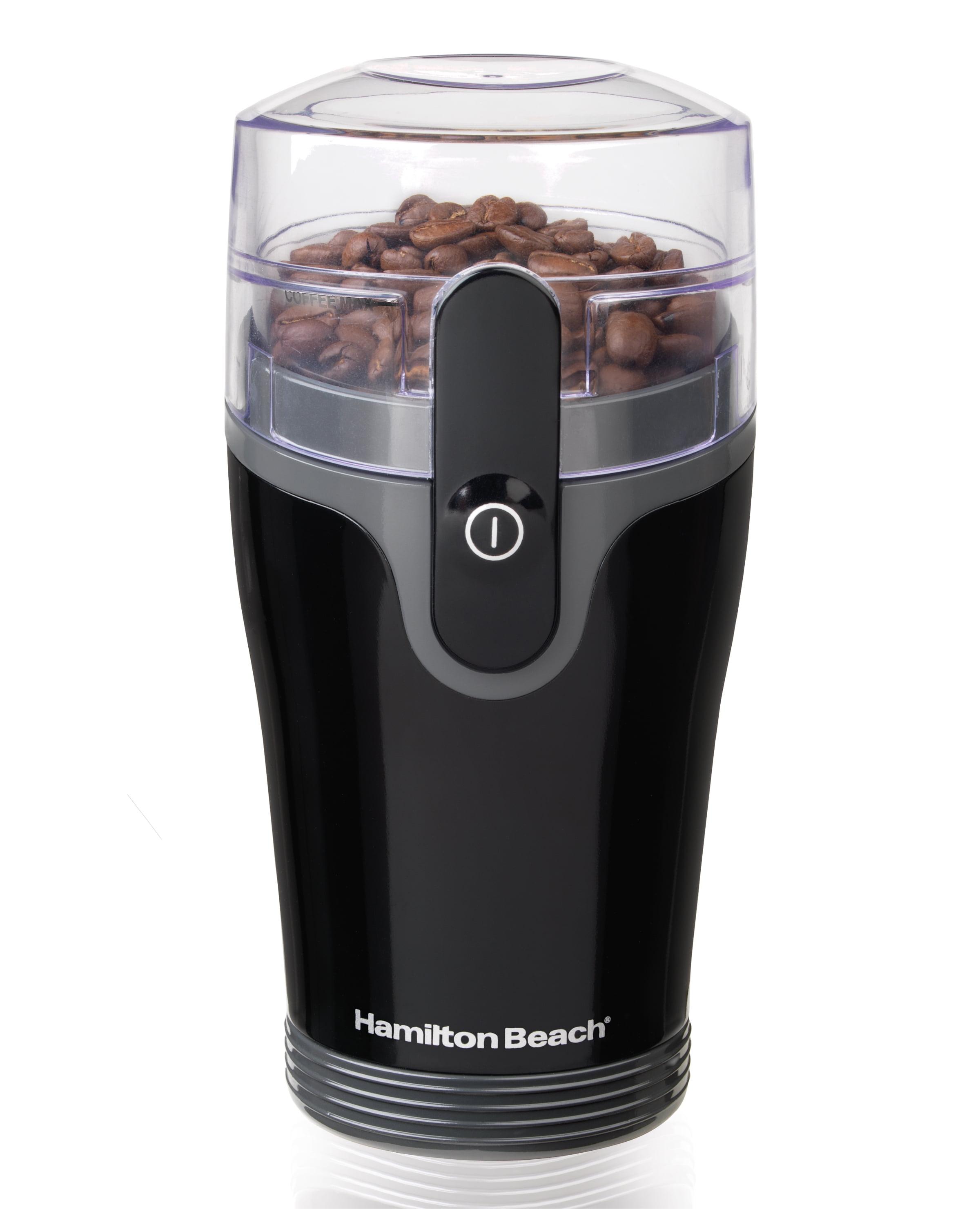 Hamilton Beach Fresh Grind Electric Coffee Grinder for Beans, Spices and More, Stainless Steel Blades, Removable Chamber, Makes up to 12 Cups, Black