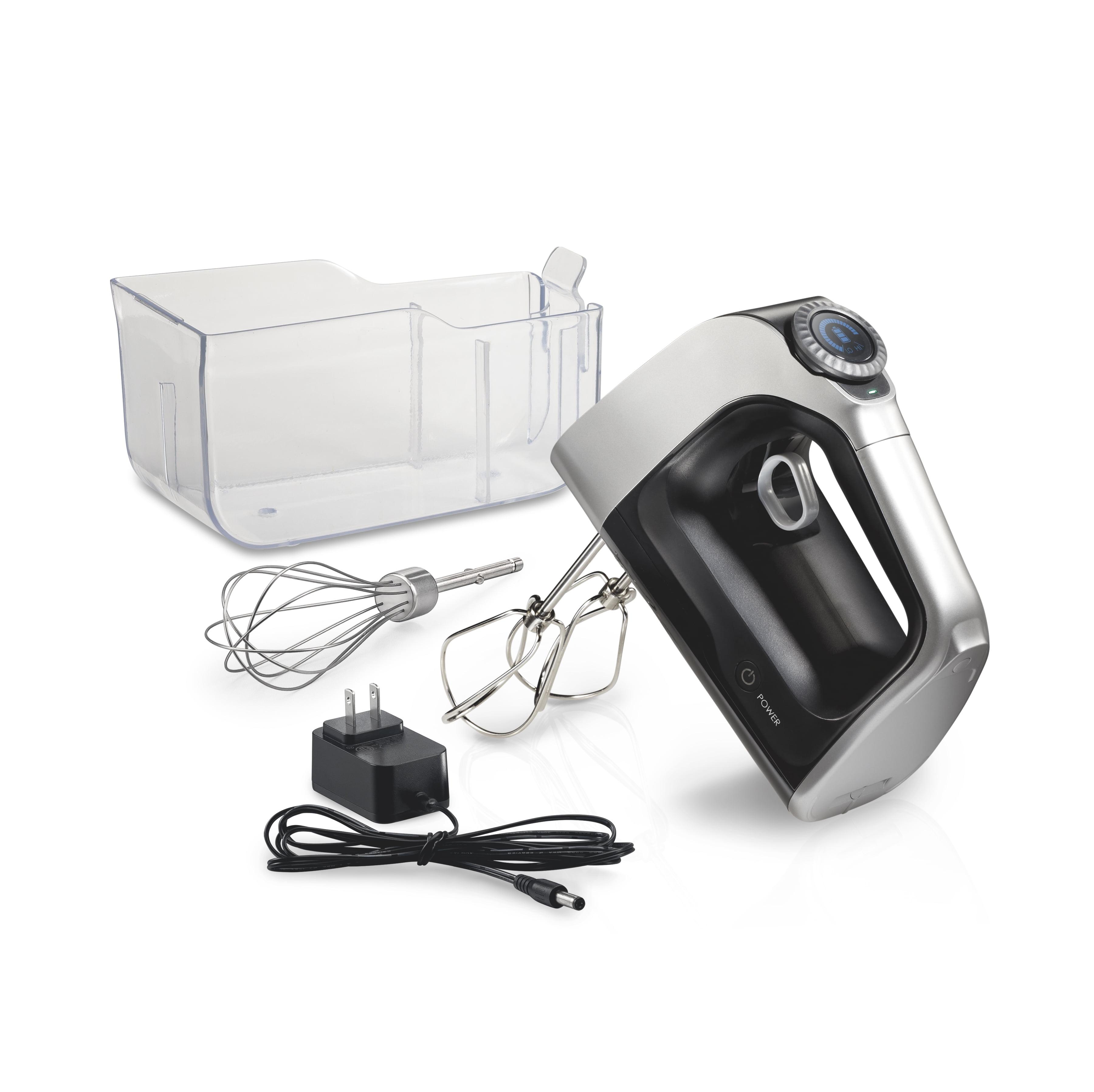 Hamilton Beach Professional Cordless Hand Mixer with Infinite Speed Control, Black and Silver, 62673