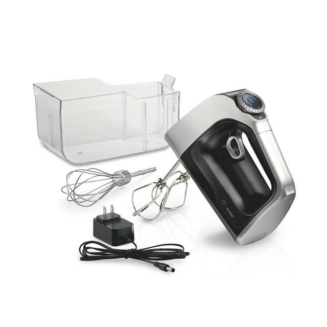 Hamilton Beach Professional Cordless Hand Mixer with Infinite Speed Control, Black and Silver, 62673