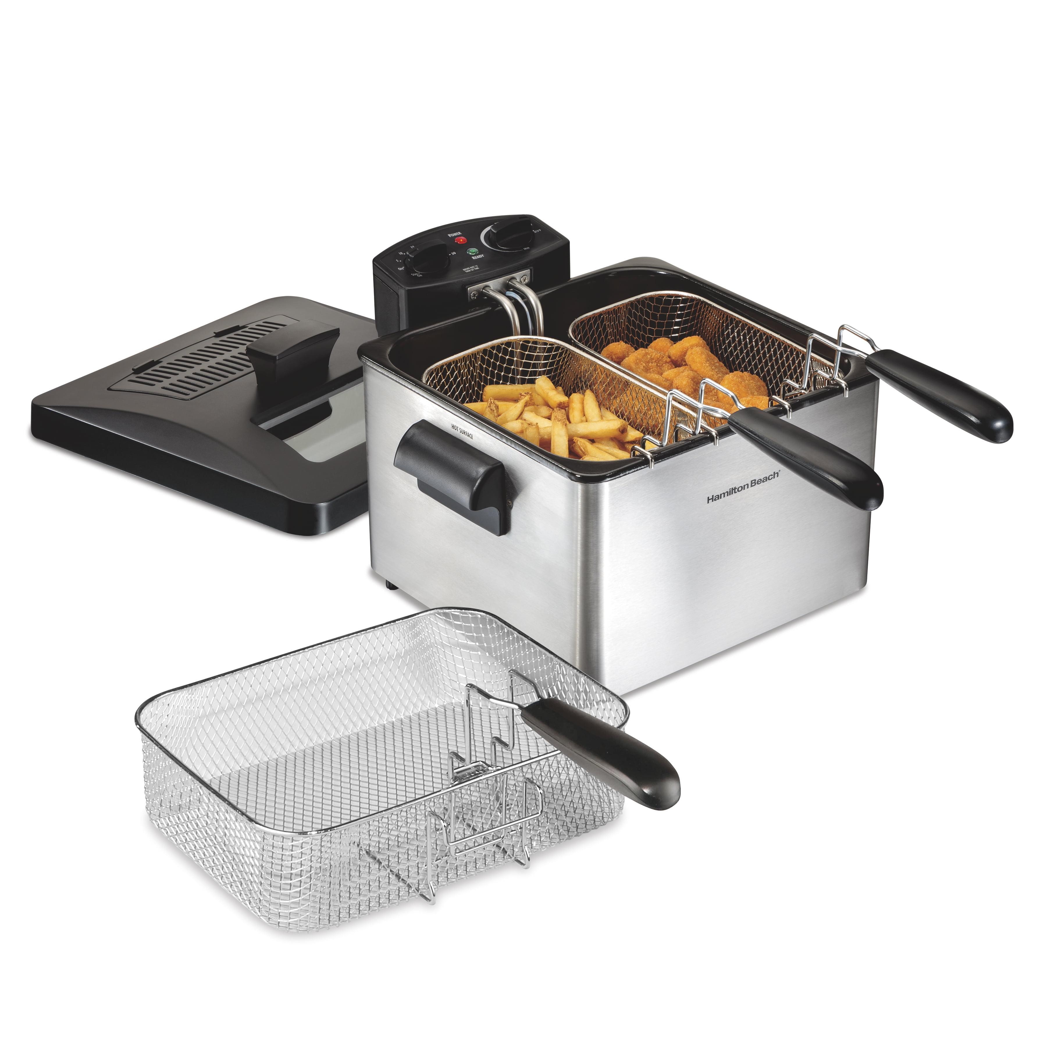 Hamilton Beach Hamilton Beach® Professional-Style Electric Deep Fryer with 12-Cup Food Capacity, Lid with View Window and Three Frying Baskets