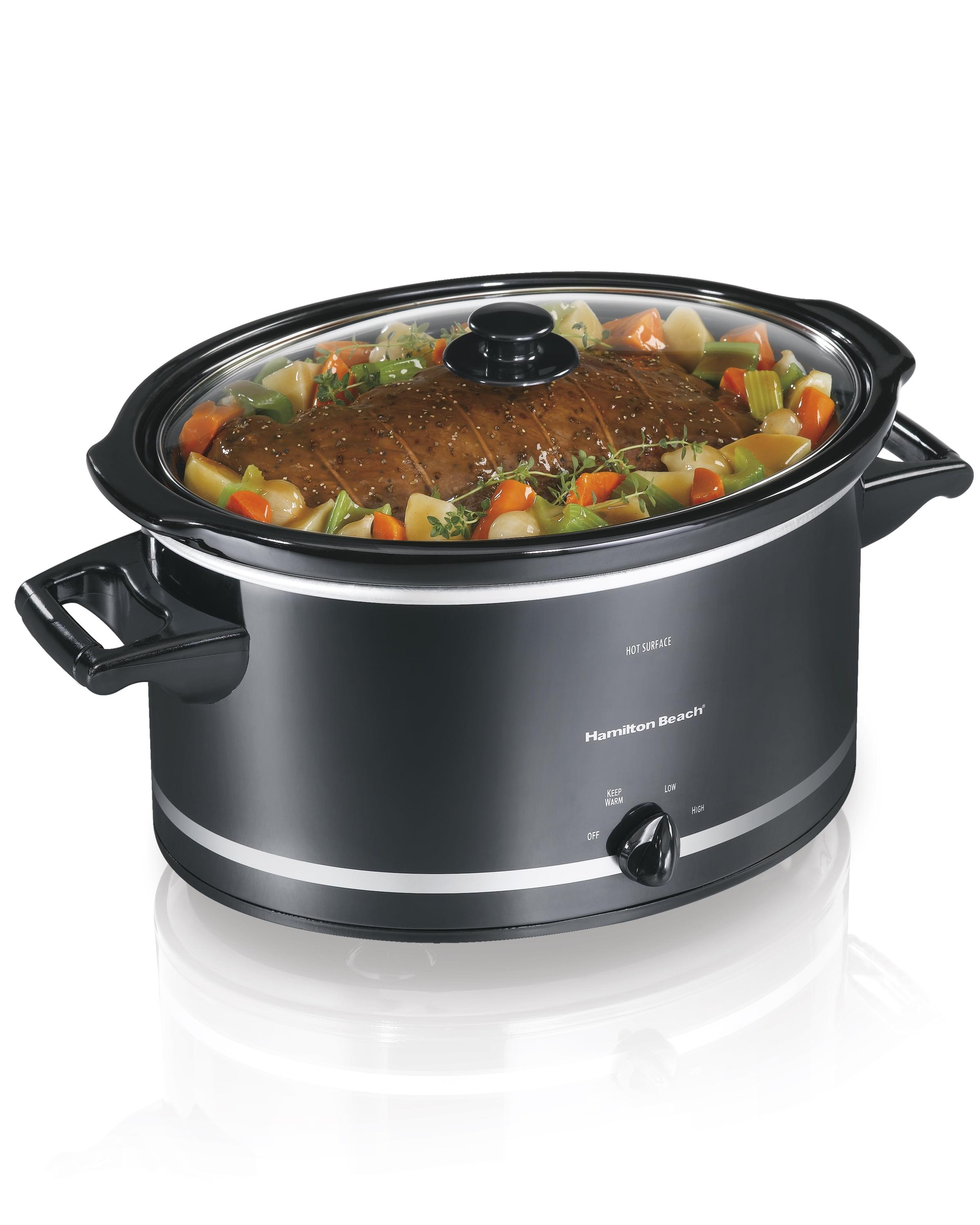 Hamilton Beach Slow Cooker, Crock Black 8 Quart Slow Cookers