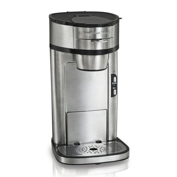 Hamilton Beach The Scoop Single Serve Coffee Maker & Fast Grounds Brewer, Brews in Minutes, 8-14oz. Cups, Stainless Steel