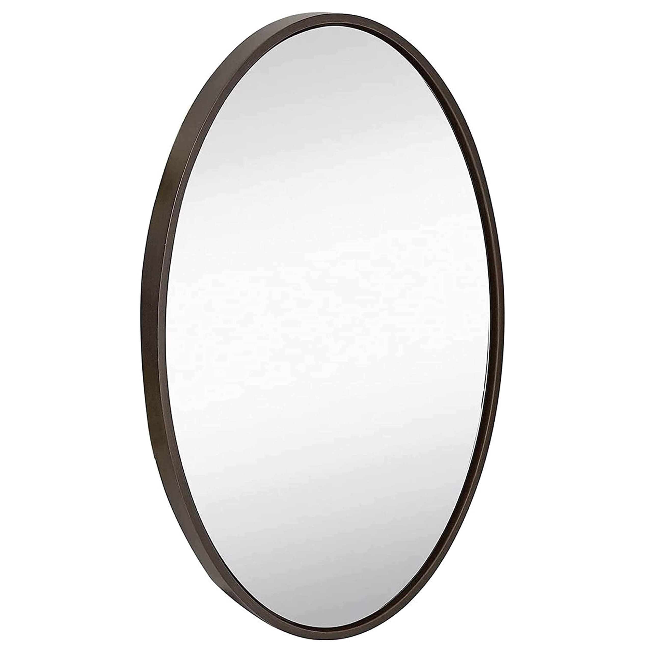 Hamilton Hills 24" x 36" Oval Wenge Framed Wall Mirror