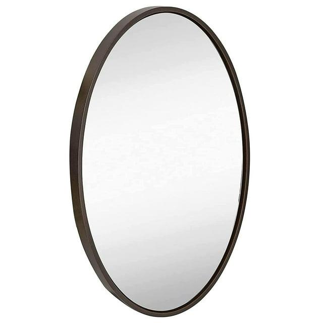 Hamilton Hills 24" x 36" Oval Wenge Framed Wall Mirror