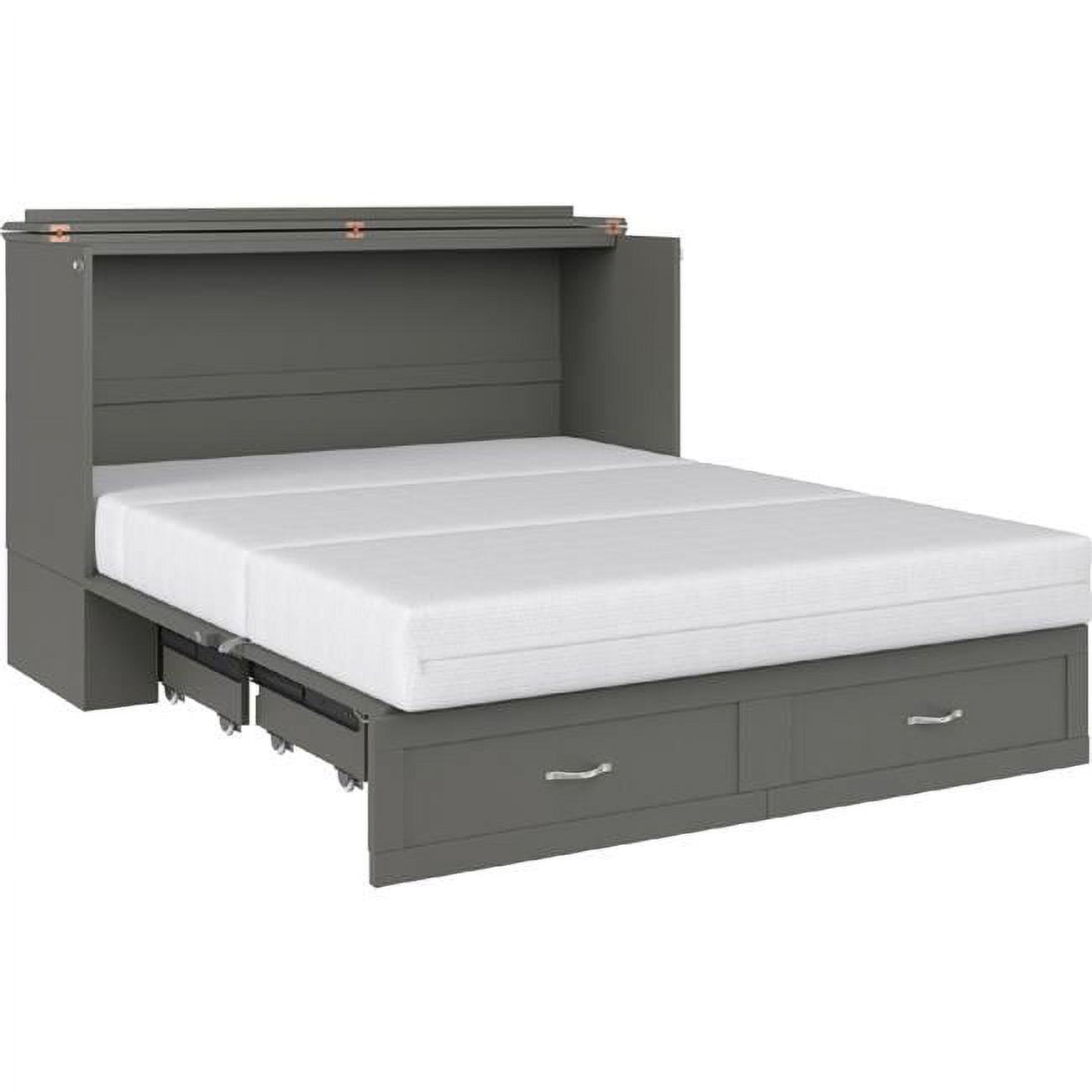 Queen Monroe Murphy Bed Chest with Memory Foam Mattress - AFI: USB Turbo Charger