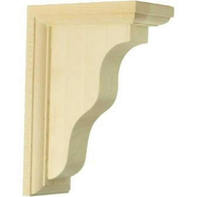 Ekena Millwork 2 1/4"W x 5"D x 7"H Hamilton Traditional Bracket, Rubberwood