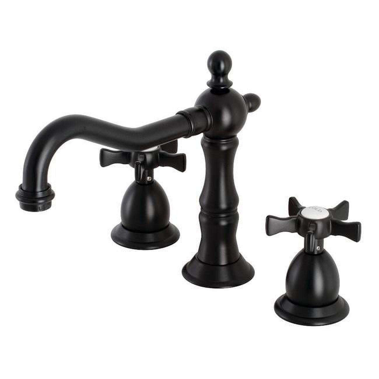 Hamilton Matte Black Brass Widespread Bathroom Faucet