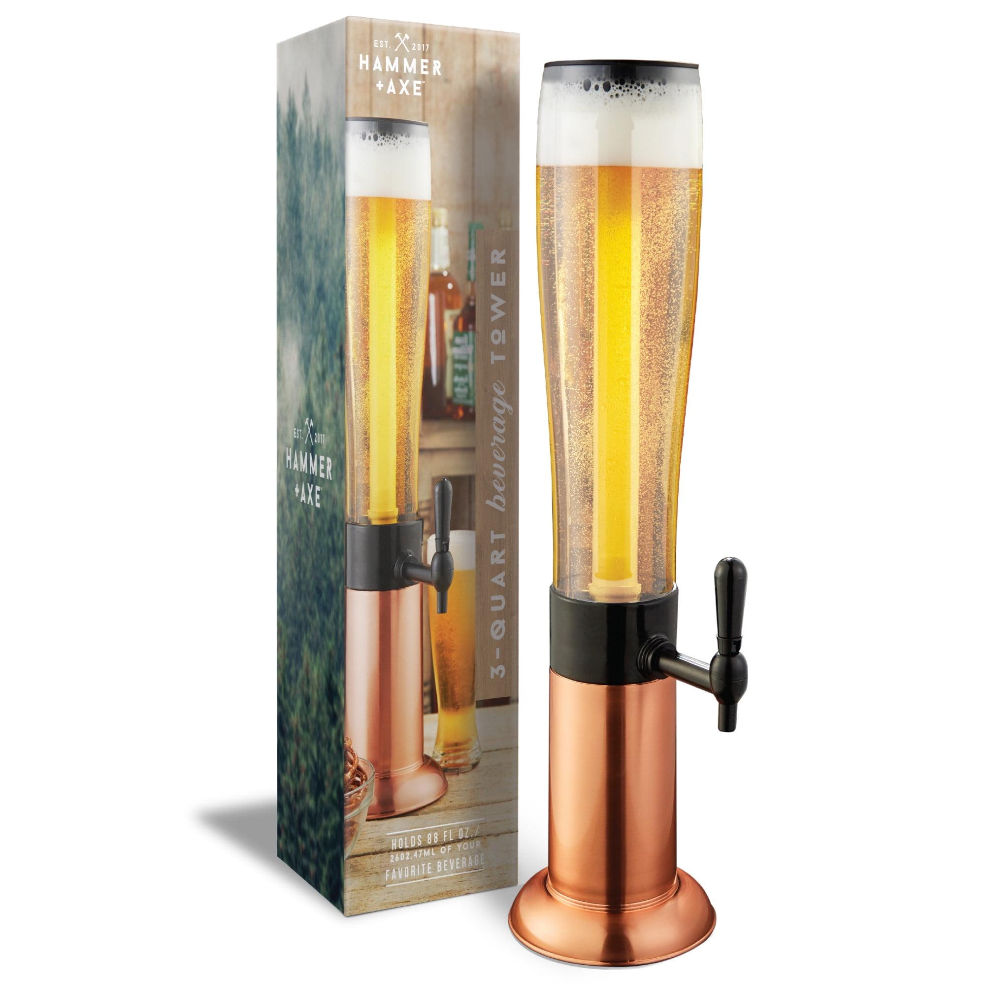 Copper Finish 3-Quart Beer Tower Drink Dispenser