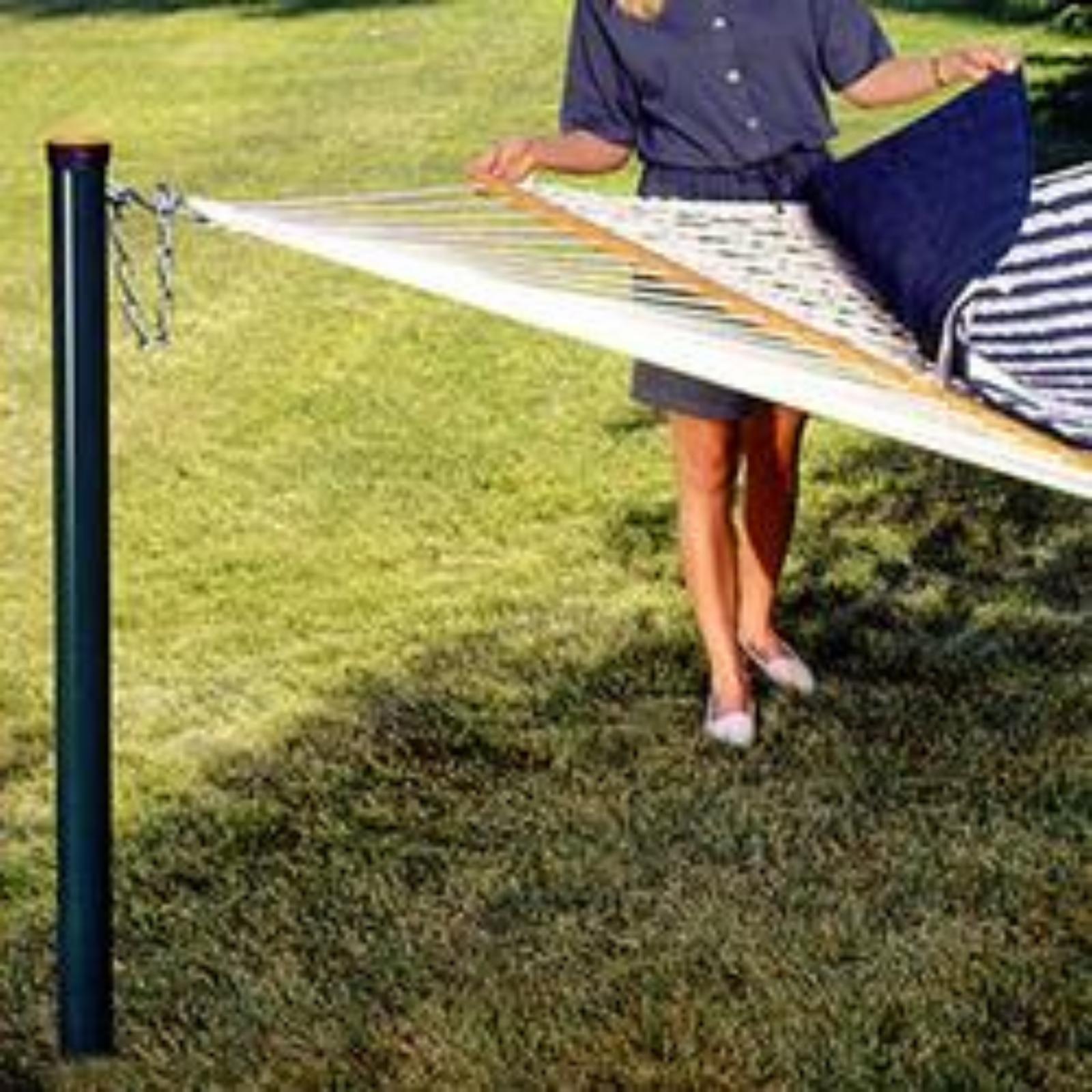 Removable "In Ground" Hammock Post: Algoma Steel Accessory with Weatherproof Coating, 325 lbs Capacity