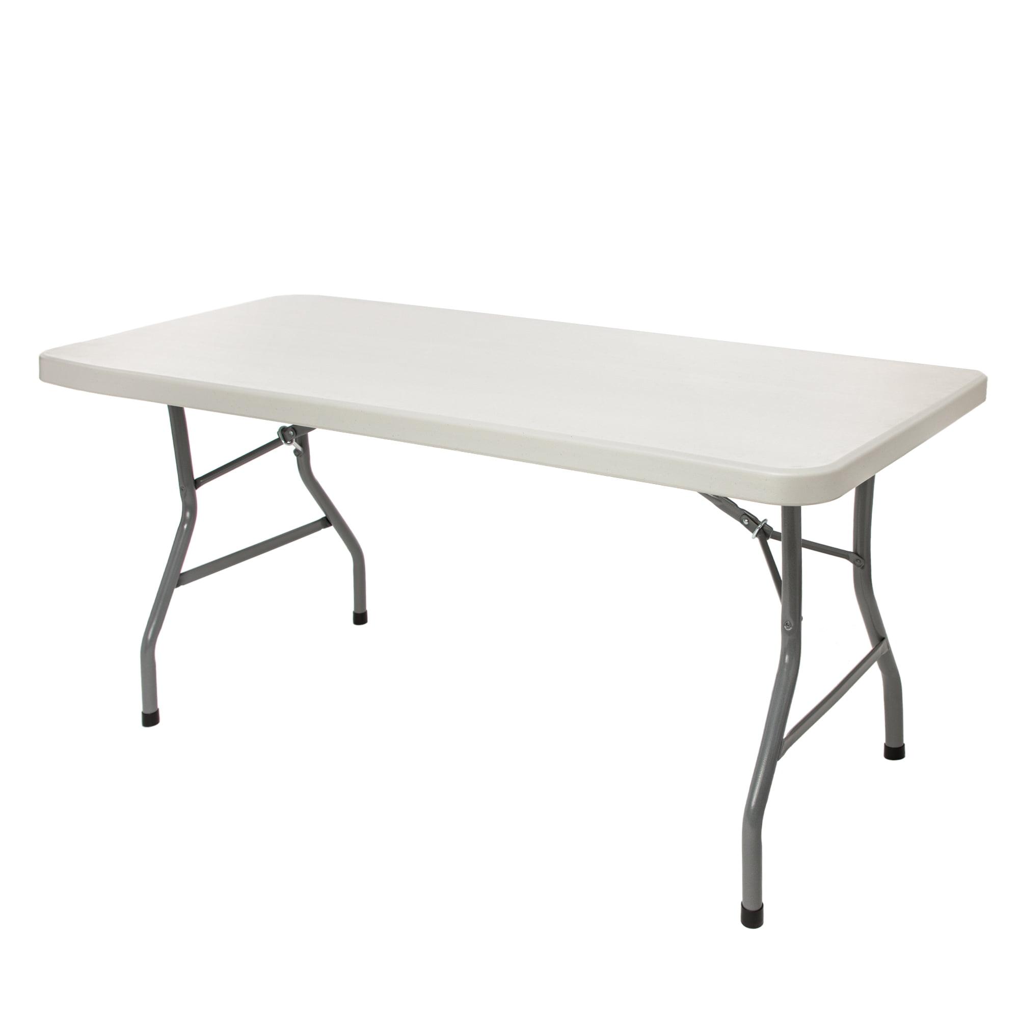 Gray Plastic and Steel 61" Folding Table