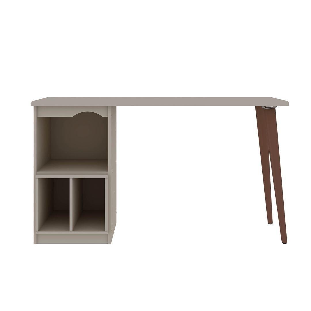 Hampton 54'' Off-White Mid-Century Modern Home Office Desk