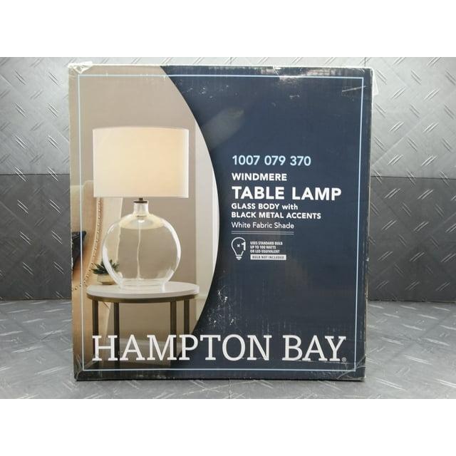 Hampton Bay 21.5” Clear Glass Table Lamp