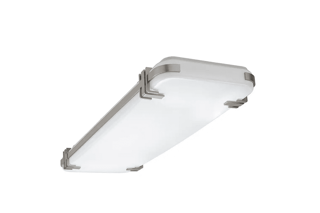 Brushed Nickel 48" Rectangular LED Flush Mount Light