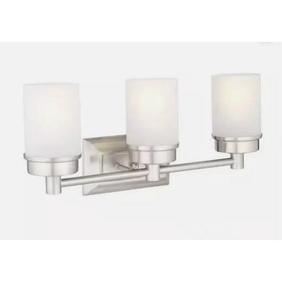 Hampton Bay Transitional 3-Light Brushed Nickel Vanity Light
