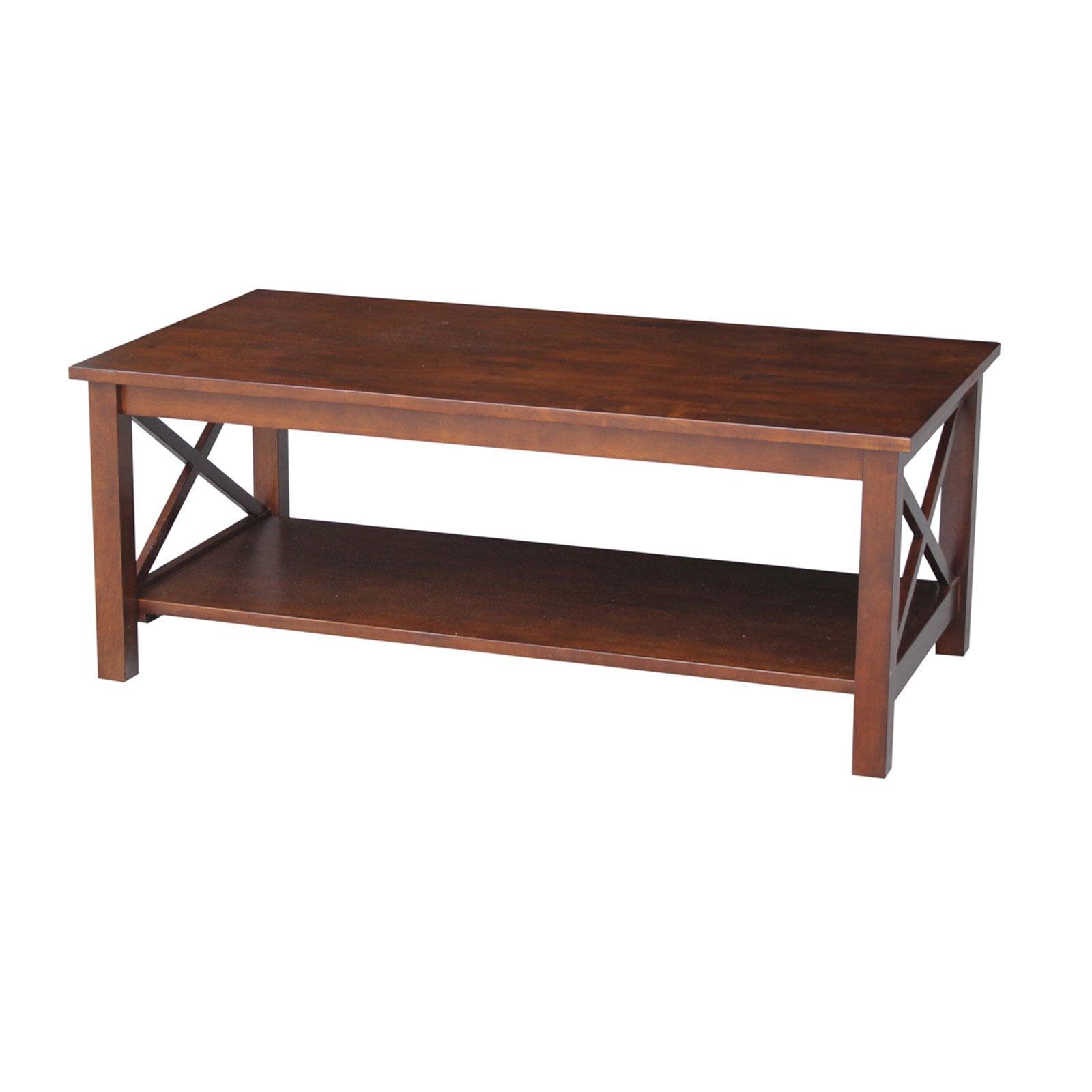 Hampton Espresso 46'' Solid Rubberwood Rectangular Coffee Table