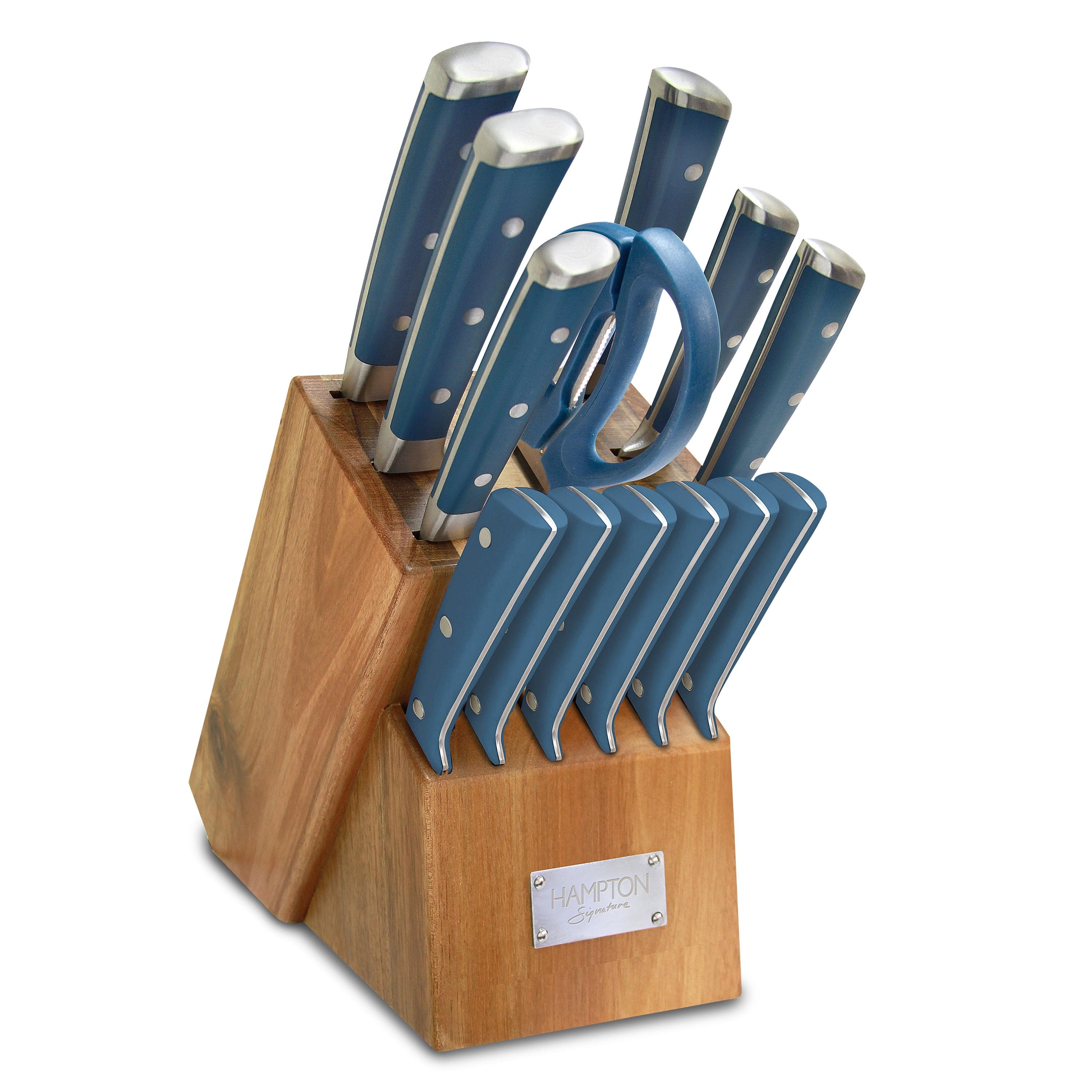 Hampton Signature Stellar - 14 Piece Knife Block Set, Forged, Full Tang, Triple Rivets