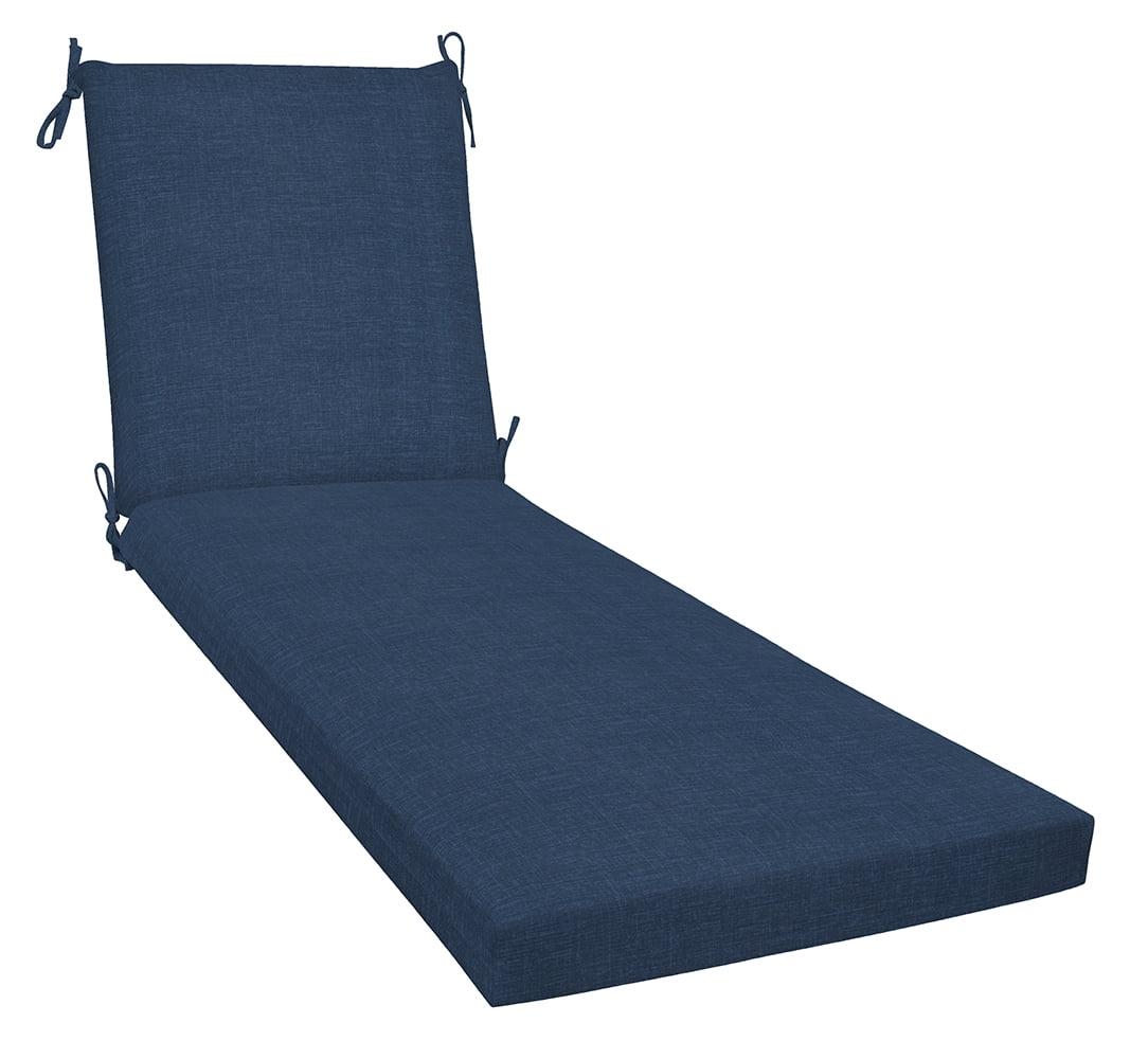 Honeycomb Outdoor Chaise Lounge Cushion - Textured Solid Pacific Blue