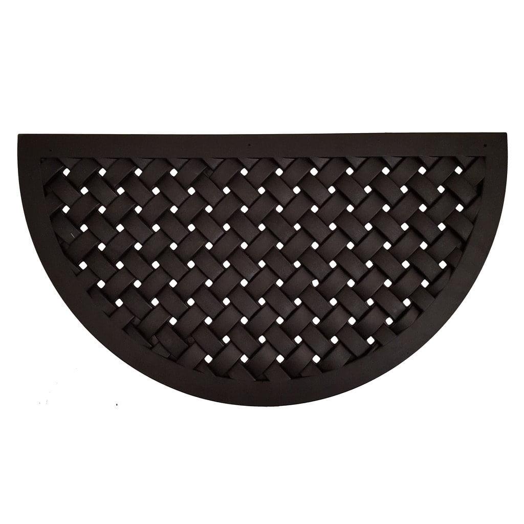 Hampton Black Rubber Half-Moon Outdoor Doormat