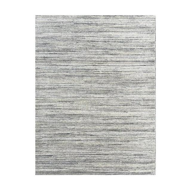 EORC Natural IVORY Hand-Knotted Wool Modern Lori Baft  Design Solid Color Rug