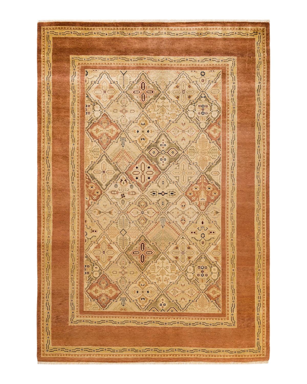 Hand-Knotted Wool Oriental 8' x 10' Brown Area Rug