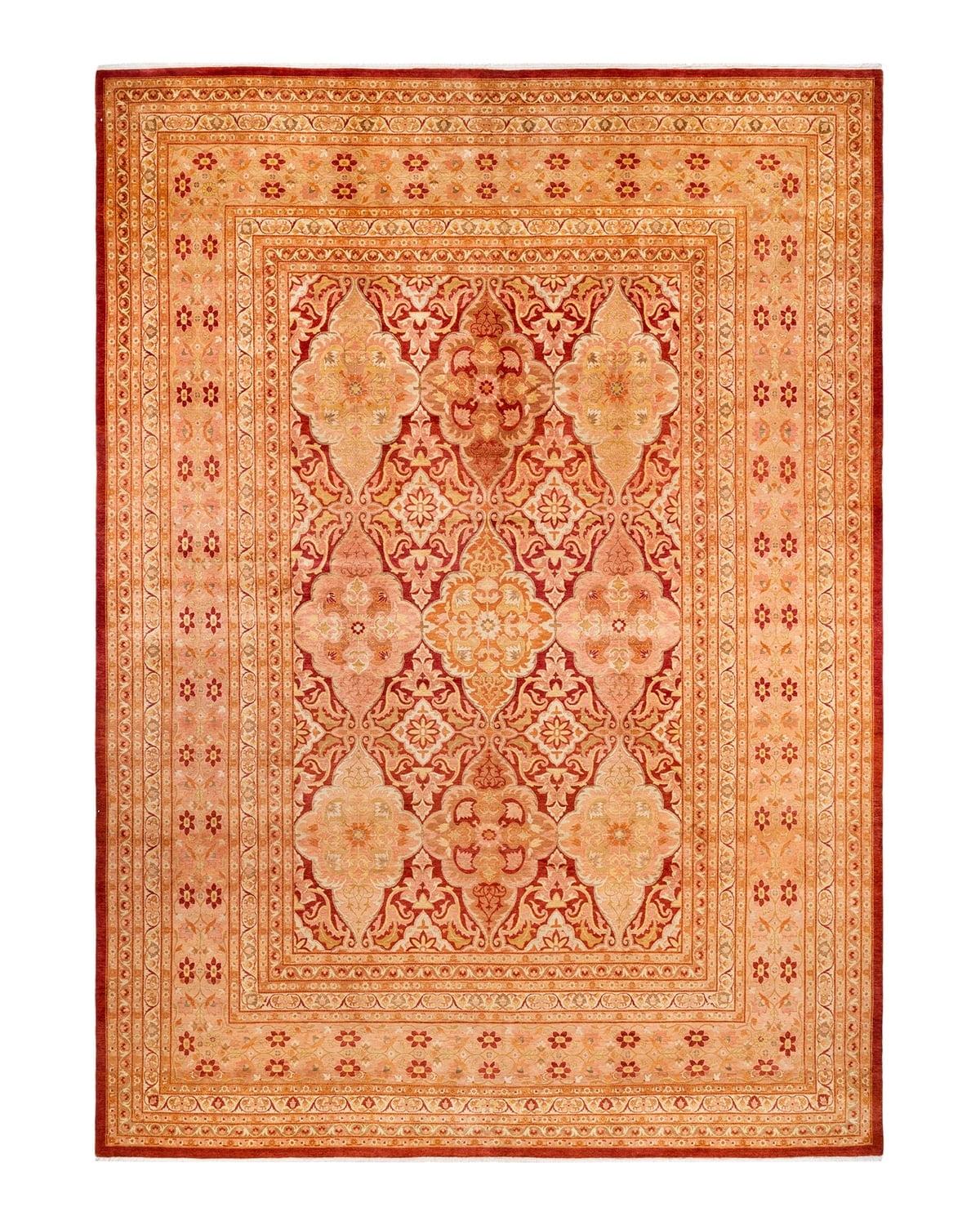 Hand-Knotted Multicolor Wool Traditional Area Rug 10' 1" x 14' 3"