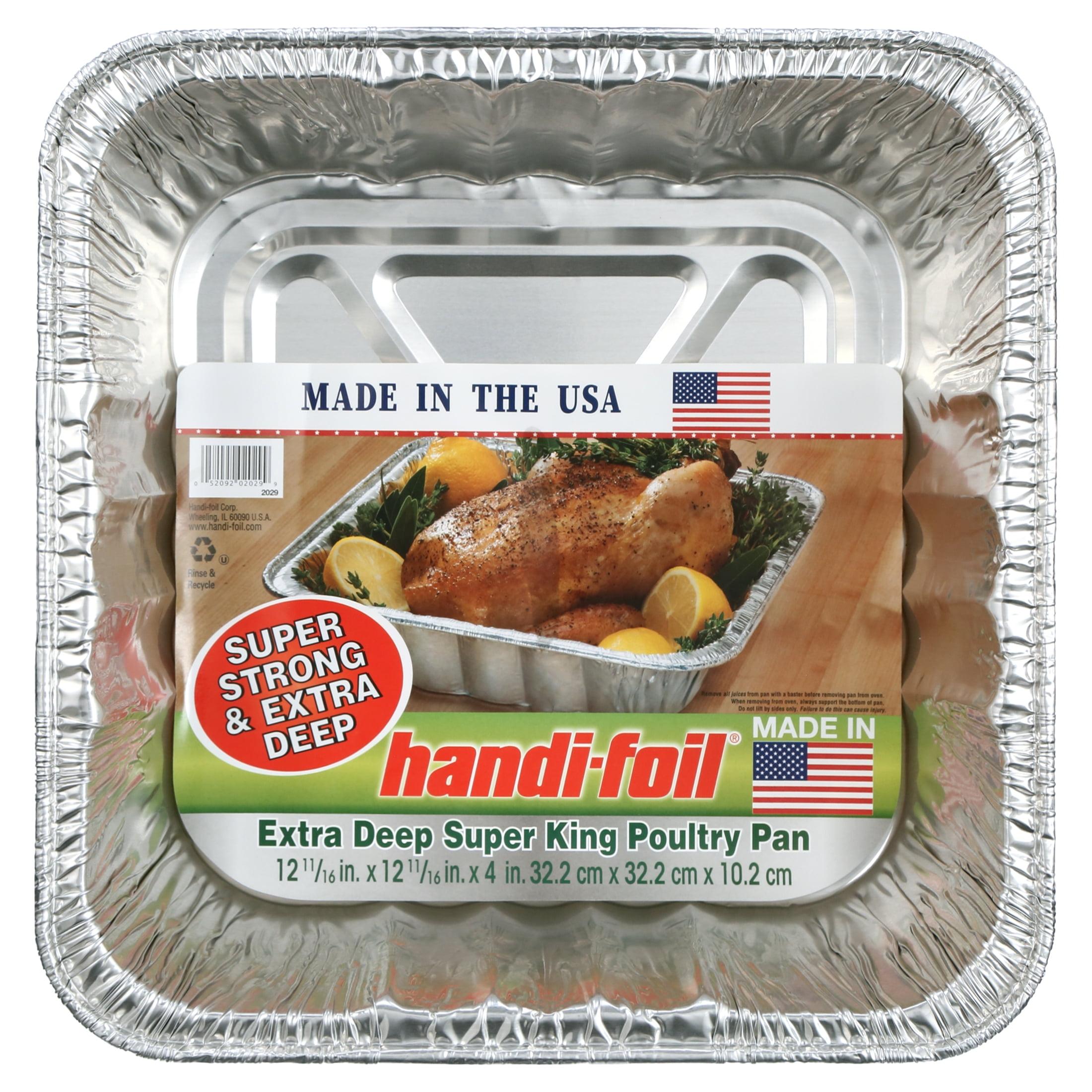 Handi-Foil 12.6" Square Super King Aluminum Poultry Pan