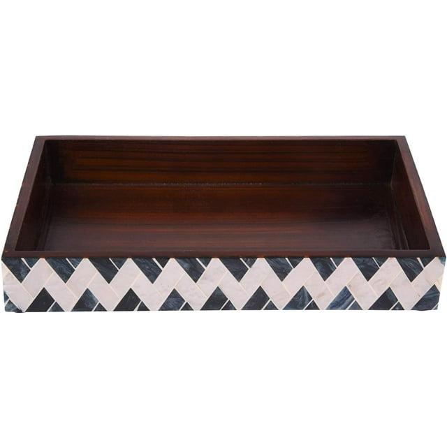 Handicrafts Home Decorative Hand Towel Storage Tray Dispenser, Multipurpose Decorative Centerpiece Tray, (10x6 Inches, Parlour-Tavla)