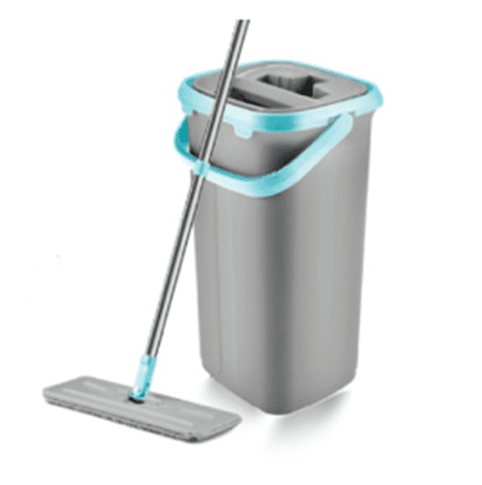 Gray Hands-Free Mop & Bucket Set with 360 Degree Rotating Head