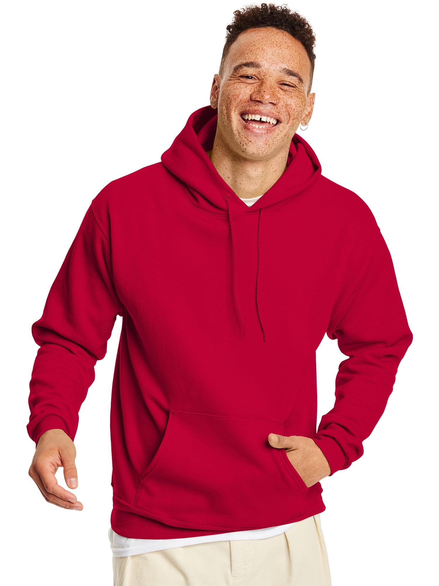 Hanes EcoSmart Men's Fleece Hoodie Deep Red S
