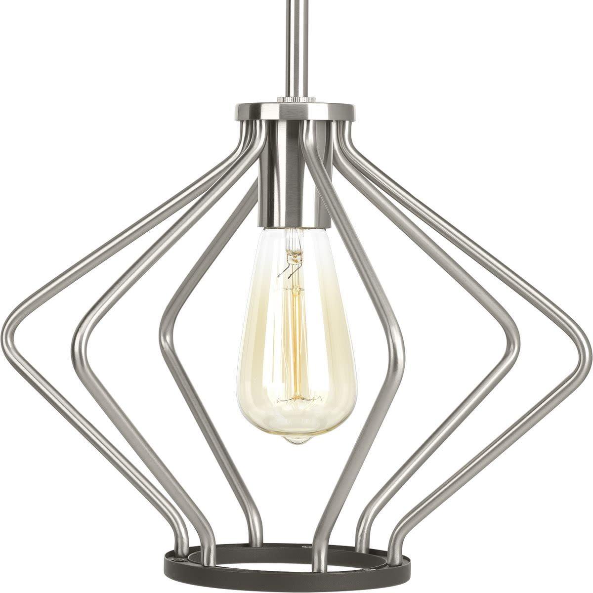 Hangar Sophisticated Mini-Pendant in Brushed Nickel with Graphite Accents