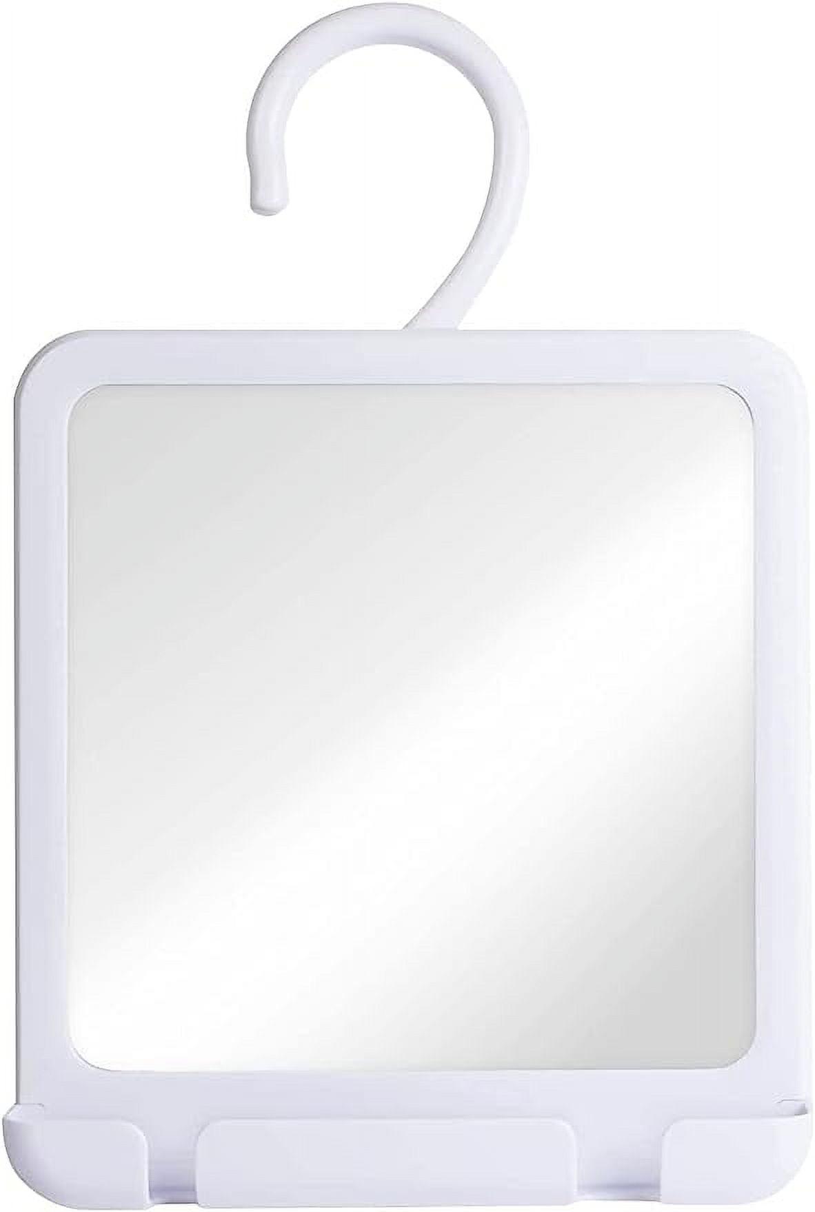 Hanging White Shower Mirror