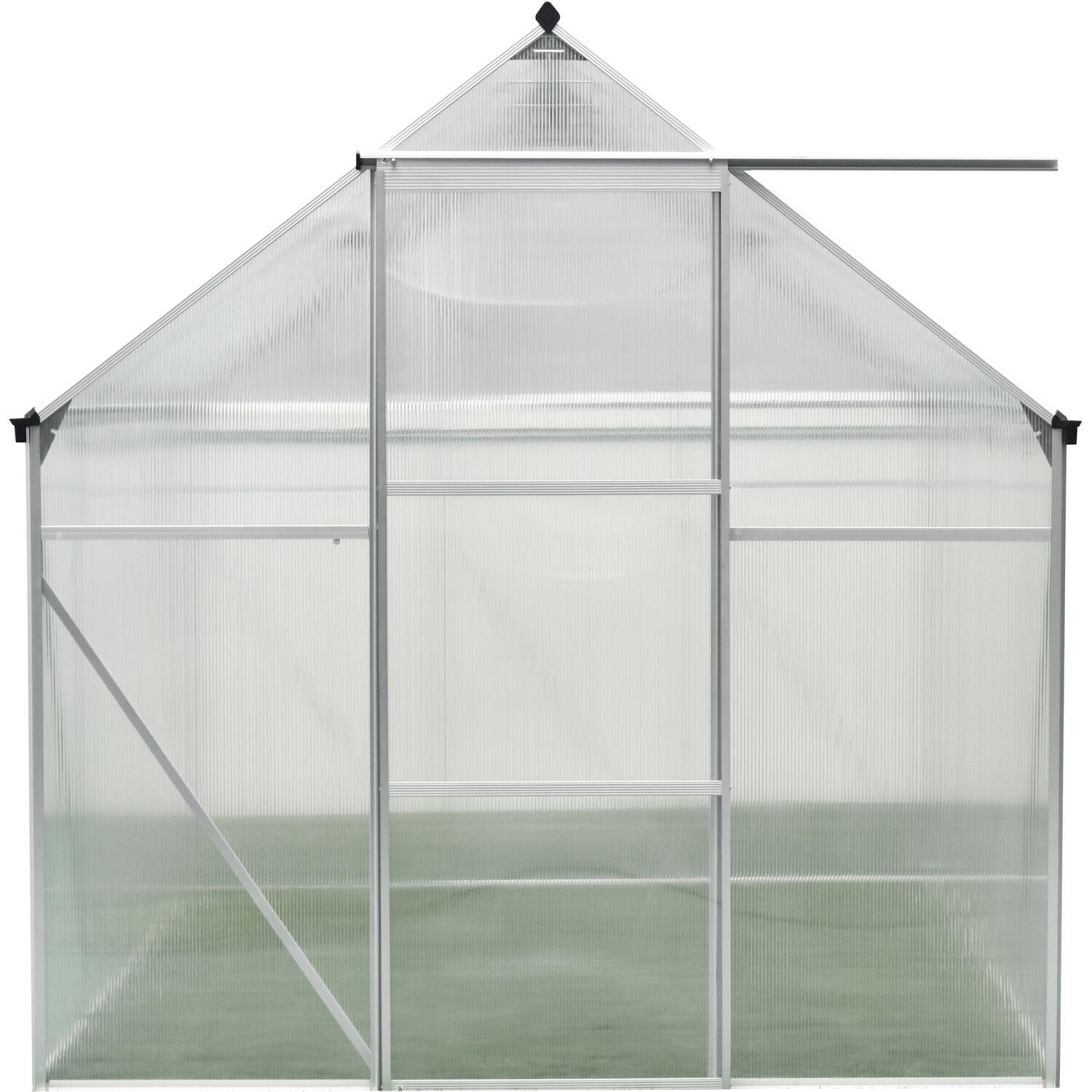 4-Ft x 6-Ft Clear Polycarbonate Walk-In Greenhouse with Aluminum Frame