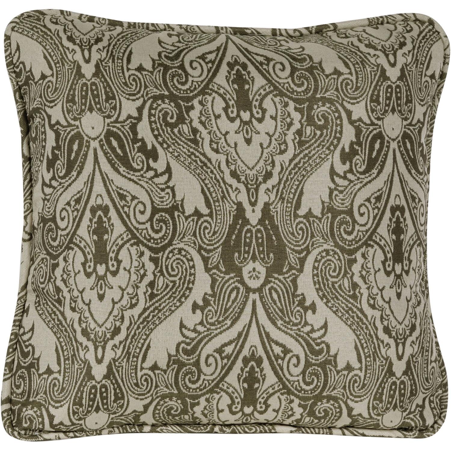 Hanover Medallion Indoor/Outdoor Throw Pillow, Decorative, Set of 1, Meadow Green - HANTPMED-MDW