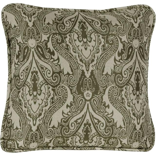 Hanover Medallion Indoor/Outdoor Throw Pillow, Decorative, Set of 1, Meadow Green - HANTPMED-MDW