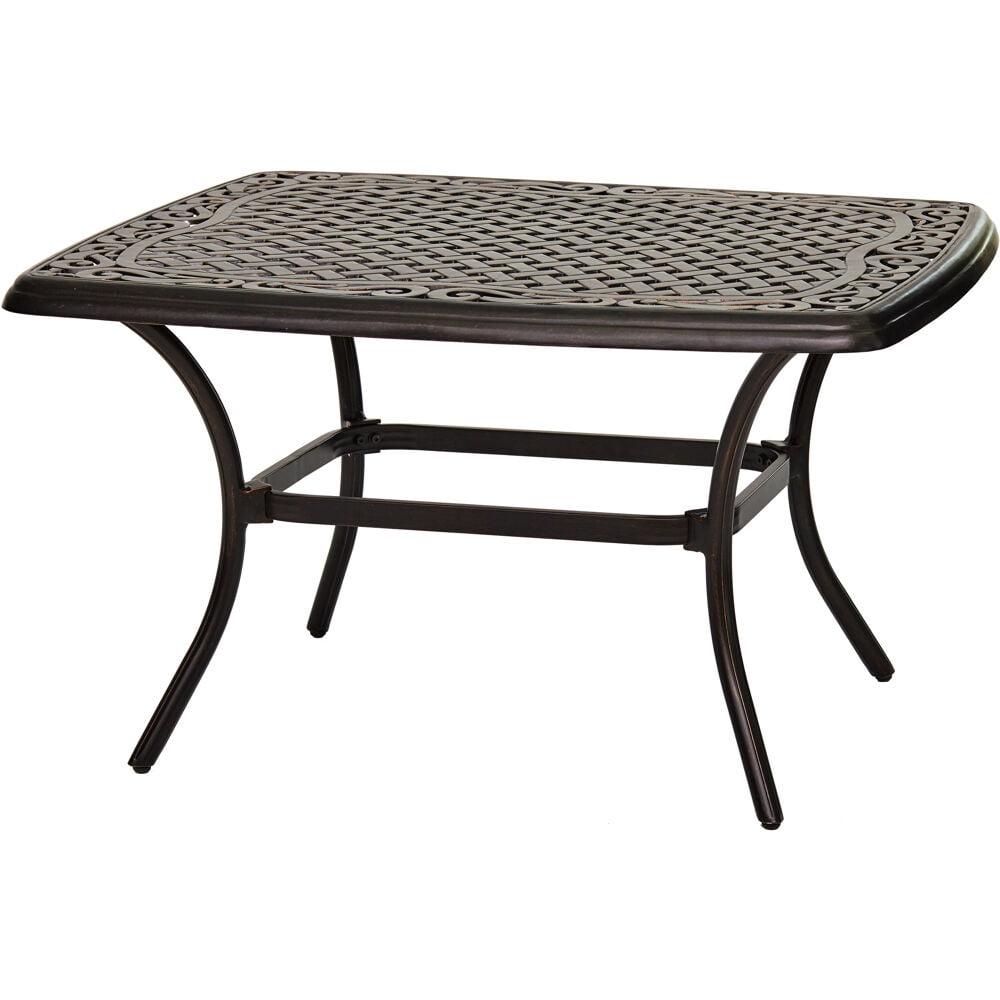 Traditions 32" x 38" Ornate Lattice Bronze Cast Aluminum Coffee Table