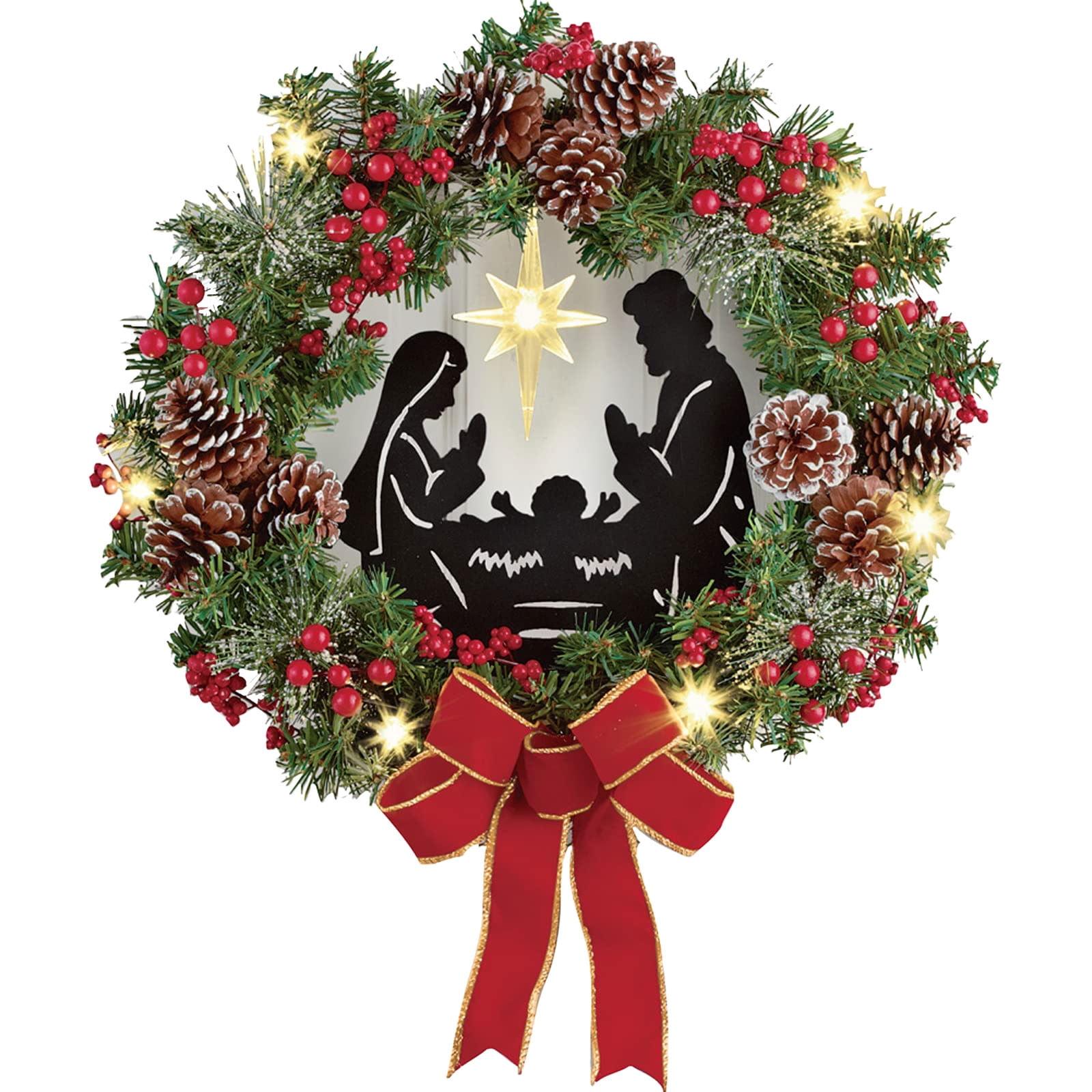 The Lakeside Collection Nativity Wreath - Christmas Wreath