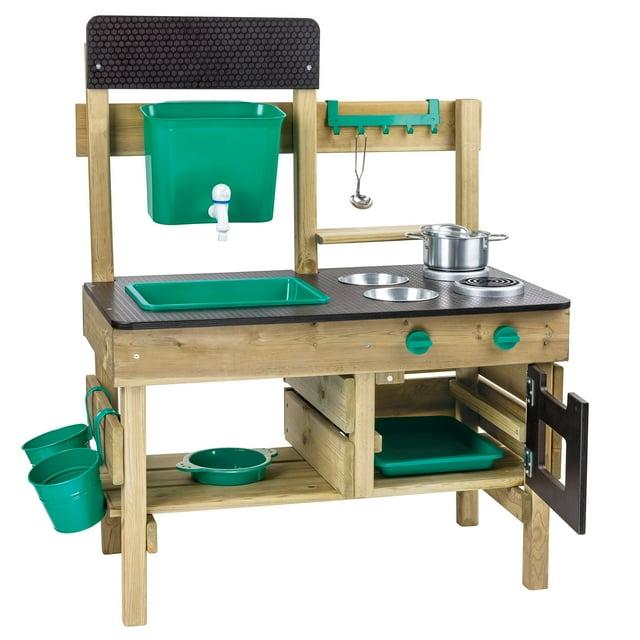 Hape Wood & Stainless Steel Outdoor Play Kitchen With Accessories