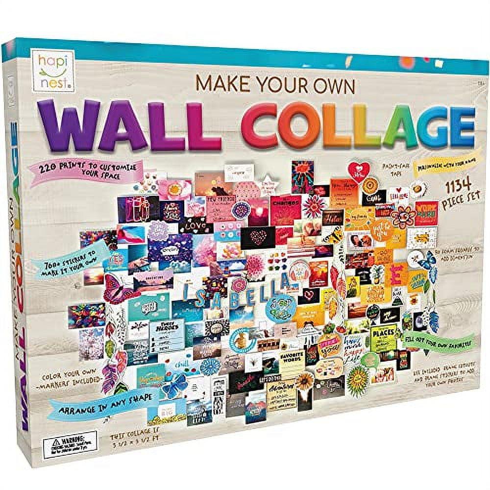 Hapinest DIY Wall Collage Kit with Stickers and Markers