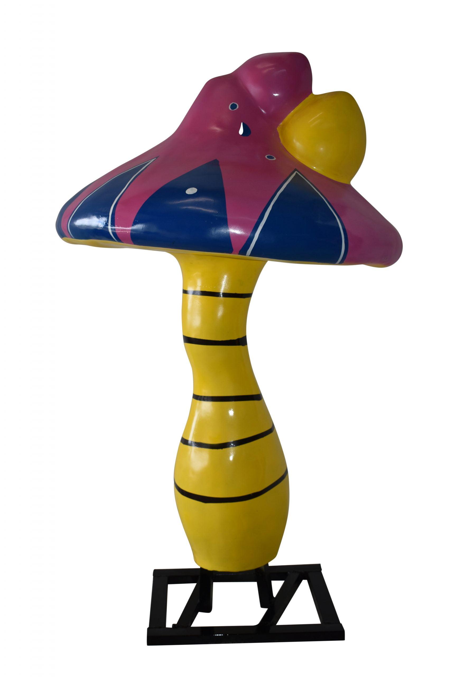 NIFAO Happy Giant Mushroom Made of Resin for Outdoors Indoors Size: 43" x 43" x 68"H