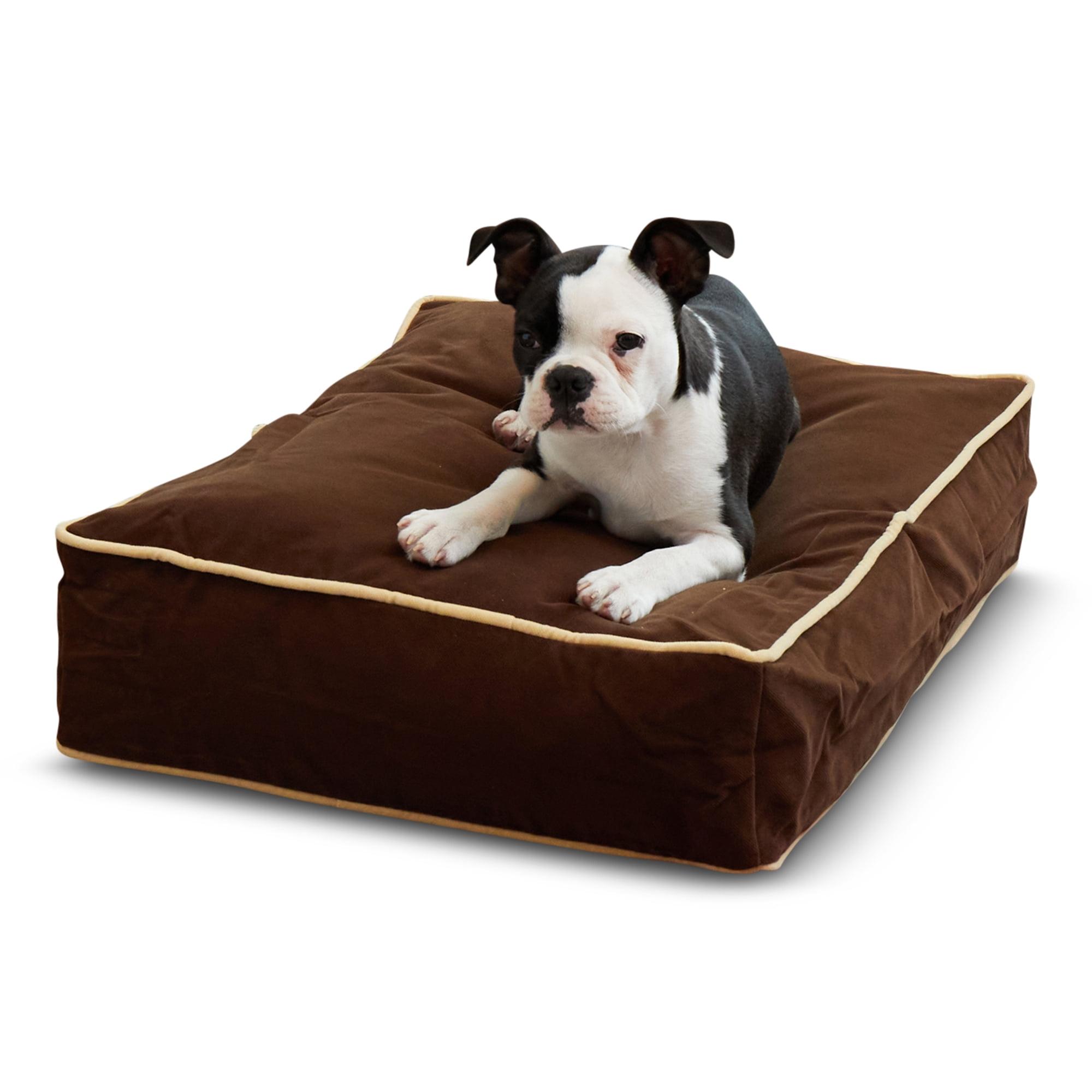 Happy Hounds Buster Rectangle Pillow Style Dog Bed, Cocoa, Extra Small (24 x 18 in.)