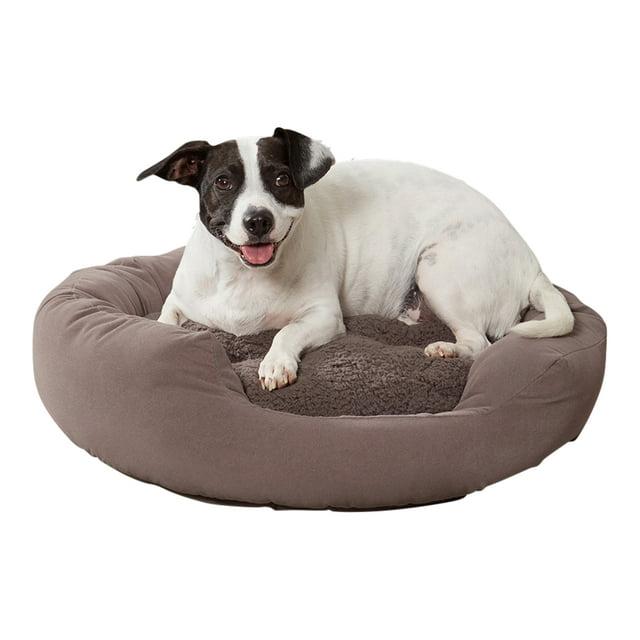 Happy Hounds Murphy Deluxe Donut Dog Bed, Gray, Small (24 x 24 in.)