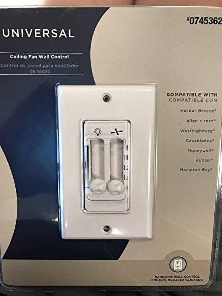 Harbor Breeze Off-White Wall-Mount Universal Ceiling Fan Remote Control
