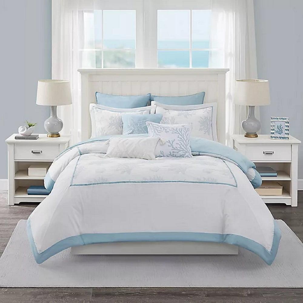 Harbor House Crystal Beach White Cotton Coastal Comforter Set