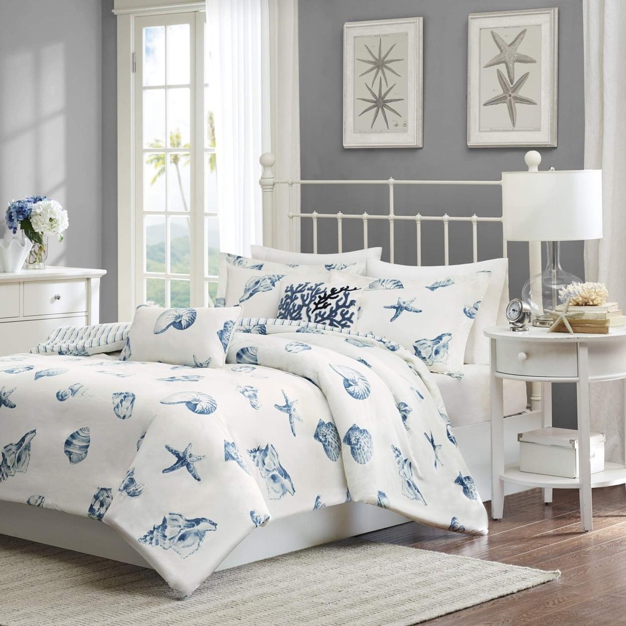 Beach House Coastal Cotton Reversible Duvet Cover Set