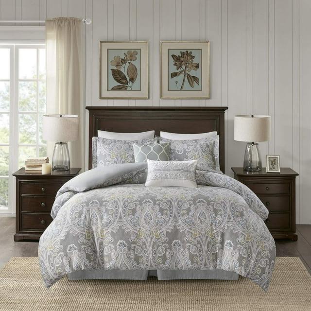 Hallie Gray Traditional 6 Piece 100% Cotton Comforter Set