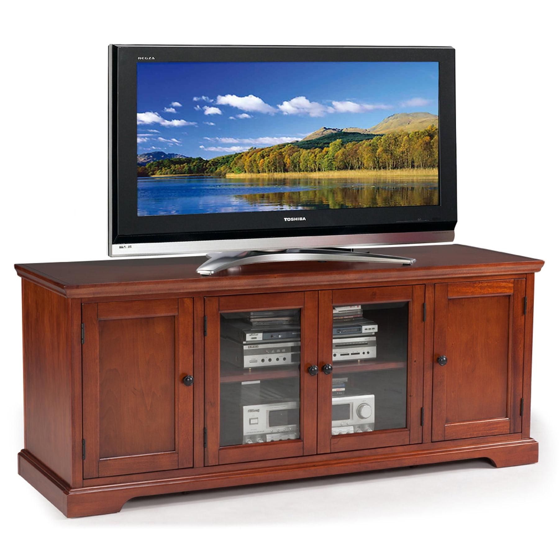 Westwood Cherry 60-Inch Hardwood TV Stand with Cabinets