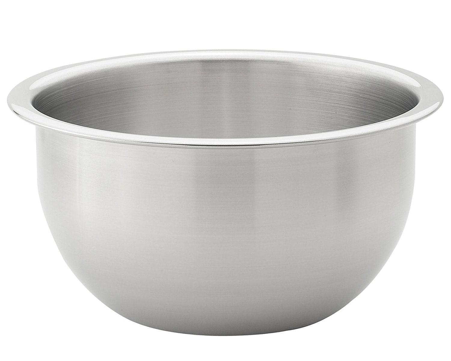 Stainless Steel Mixing Bowl - 18/8 Stainless Steel, Extra Wide Lip, Weighted Design, Flat Bottom with High Sides, Dishwasher Safe, 4 Quarts