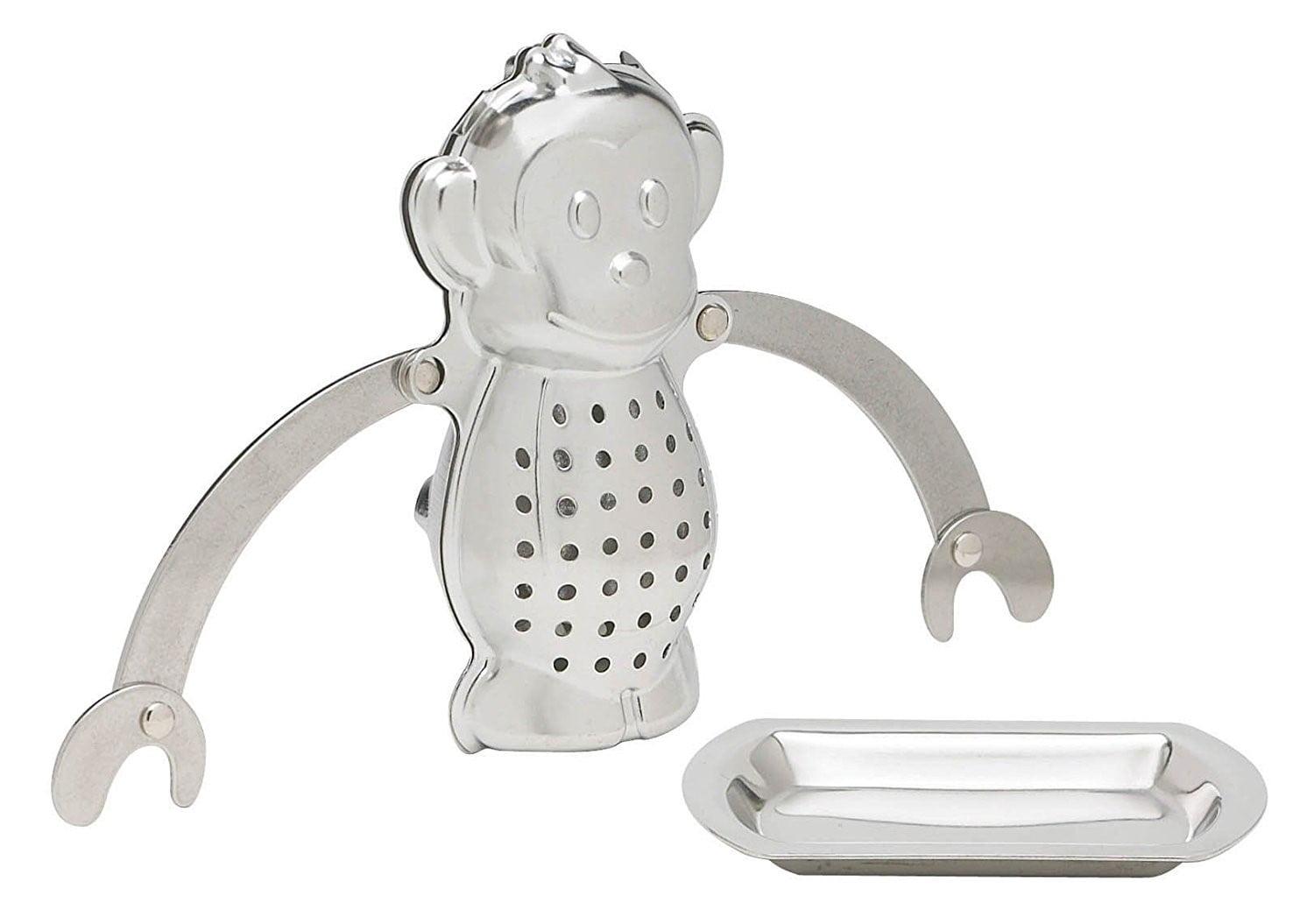 Stainless Steel Monkey Shaped Tea Infuser with Drip Tray